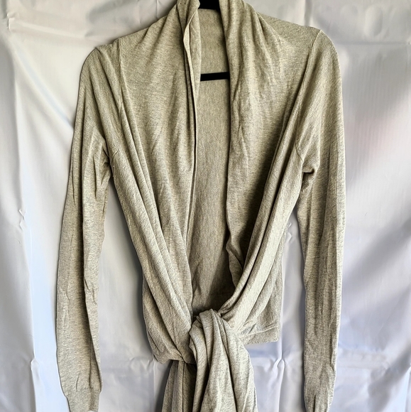 Cotton/Cashmere Blend Asymmetrical Cardigan/Wrap - Picture 8 of 8